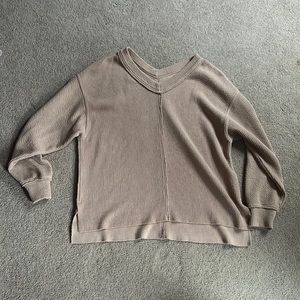 Aerie sweater off the shoulder or v neck over sized
